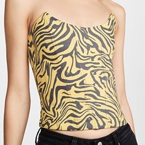 Miaou zebra striped corset